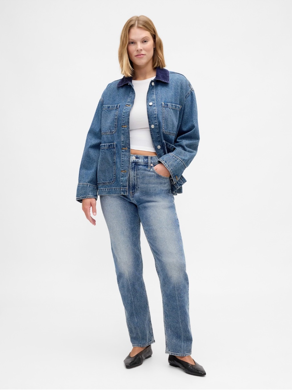 GAP High-Rise 90s Slim Straight Jeans (Petite) - Picture 5 of 8